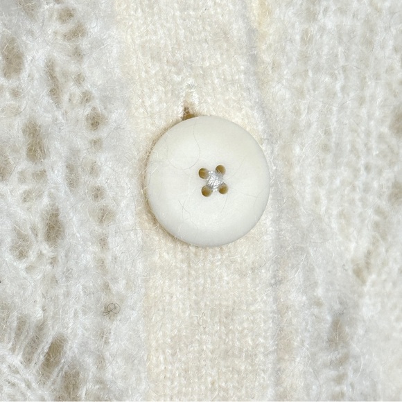 Sezane Alma Cardigan Sweater Ecru White Soft Knit Wool Blend Rare HTF SZ Small - Picture 10 of 16